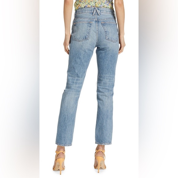 NWOT SLVRLAKE Virginia Distressed slim-leg jeans size 24 - Picture 5 of 8